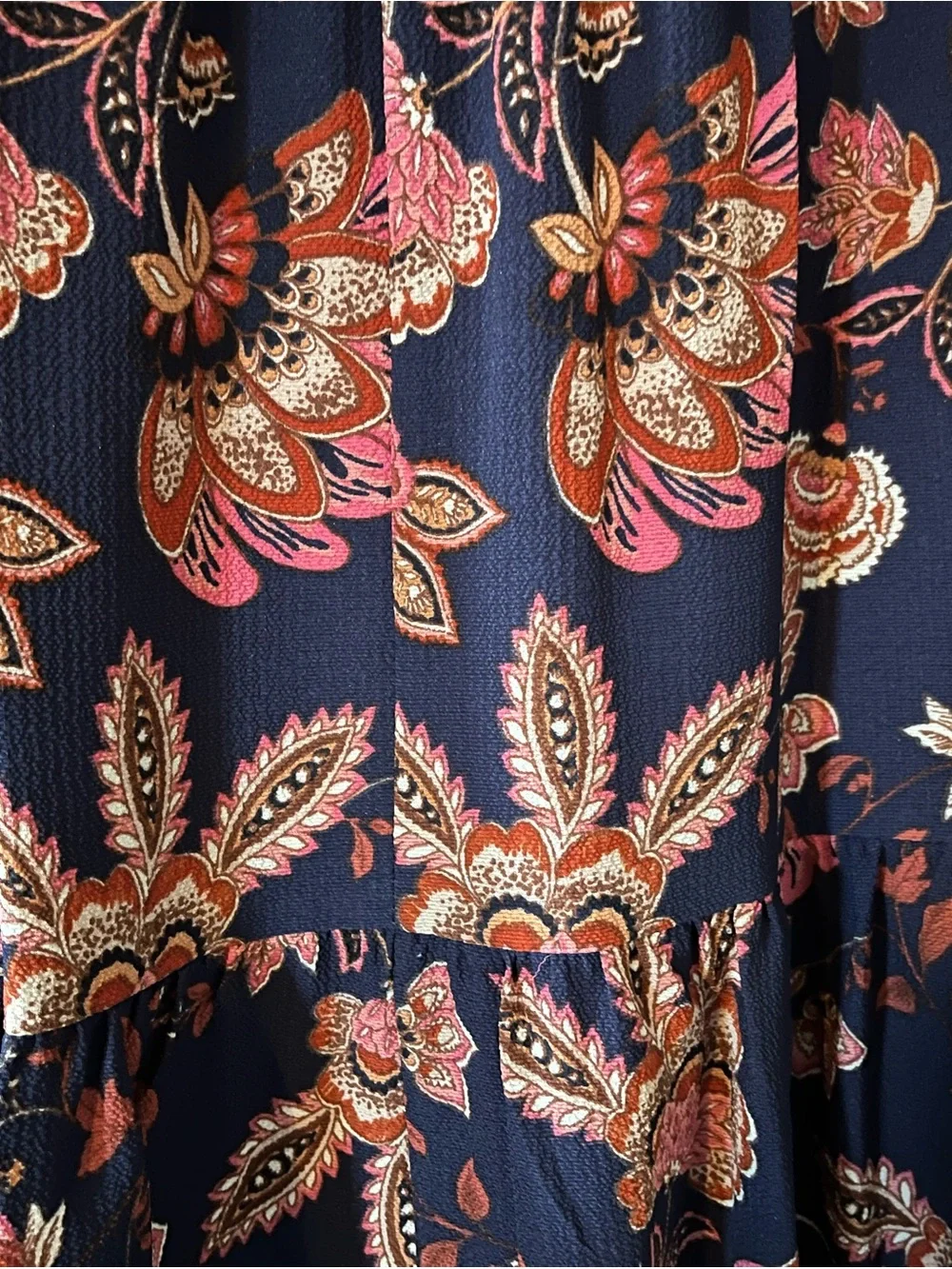 Vince Camuto Women's Mixed Coral/Navy Elegant Dress Size 16 - Picture 6 of 16